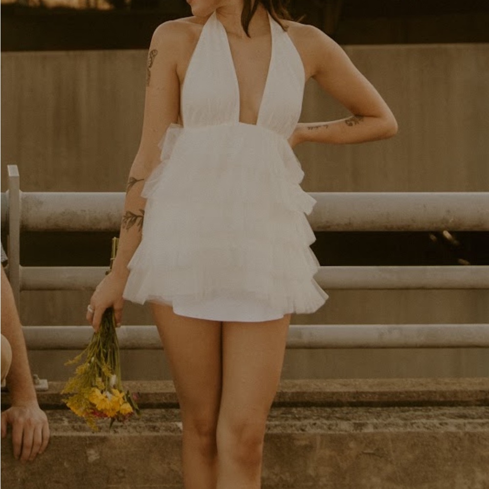 The Vintage Shop White Engagement Dress